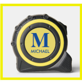 Cool Modern Personalisierter Monogrammname Maßband