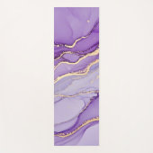 Cool Modern Purple Marble Gold Glitter Yogamatte (Vorderseite)