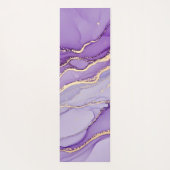 Cool Modern Purple Marble Gold Glitter Yogamatte (Rückseite)