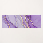 Cool Modern Purple Marble Gold Glitter Yogamatte (Vorderseite (Horizontal))