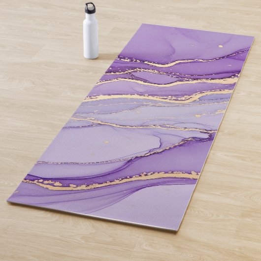 Cool Modern Purple Marble Gold Glitter Yogamatte (Beispiel)