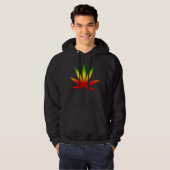 Cool Modern Reggae Rasta Leaf Jamaika Jamaika Hoodie (Vorne ganz)