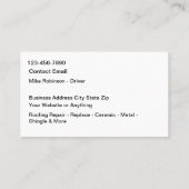 Cool Modern Roofing & Construction Visitenkarte (Rückseite)