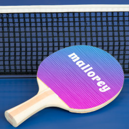 Cool Modern rosa Blau Personalisiert Tischtennis Schläger