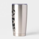 Cool Modern Soccer Liebe Personalisiert Name Thermobecher (Rückseite)