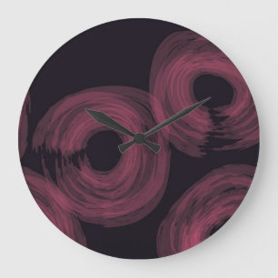Cool, modern, trendy watercolor brush illustration große wanduhr