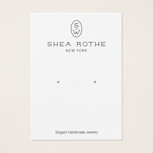 Cool-Modern-White-Monogram-Anzeigetafel (Vorderseite)