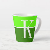 Cool-Modern-Zwei-Tonen-Monogramm Milchtasse (Rechte Ecke)