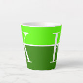 Cool-Modern-Zwei-Tonen-Monogramm Milchtasse (Vorderseite)