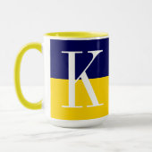 Cool-Modern-Zwei-Tonen-Monogramm Tasse (Links)