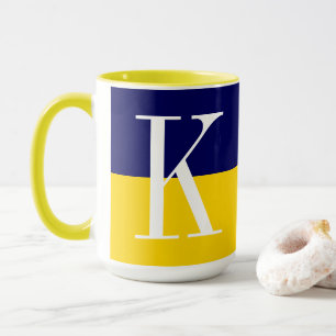 Cool-Modern-Zwei-Tonen-Monogramm Tasse
