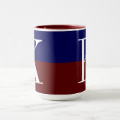Cool-Modern-Zwei-Tonen-Monogramm Tasse (Zentrum)