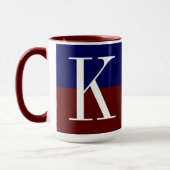 Cool-Modern-Zwei-Tonen-Monogramm Tasse (Links)