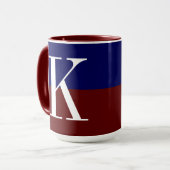 Cool-Modern-Zwei-Tonen-Monogramm Tasse (Vorderseite Links)