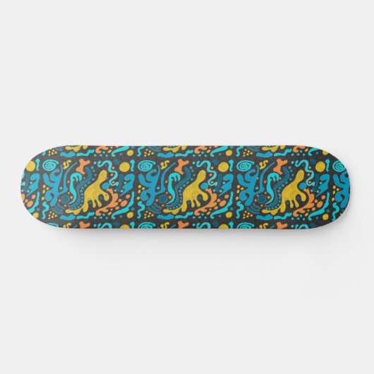 Cool Moderne Abstrakte Geometrie Skateboard (Horizontal)