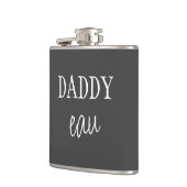 Cool Moderne "Daddy eau" Cheeky Pun Vater Joke Bla Flachmann (Links)