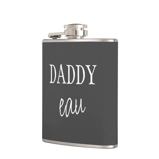 Cool Moderne "Daddy eau" Cheeky Pun Vater Joke Bla Flachmann (Links)
