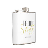 Cool Moderne Elegant Good Tuff Gold Black Name Flachmann (Rechts)