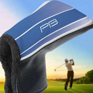 Cool Moderne Golfer-Initialen Gradient Royal Blue Golf Headcover
