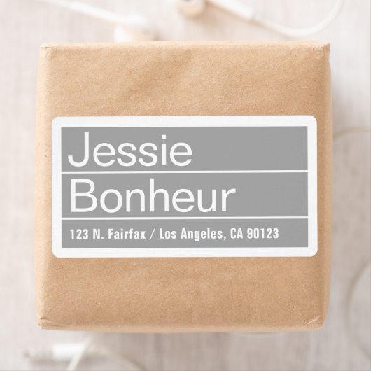 Cool Moderne graue Rücksendeadresse (Insitu)