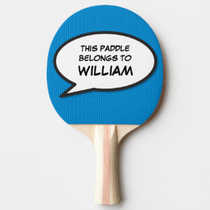 Cool Moderne Personalisierte Sprechblase Tischtennis Schläger