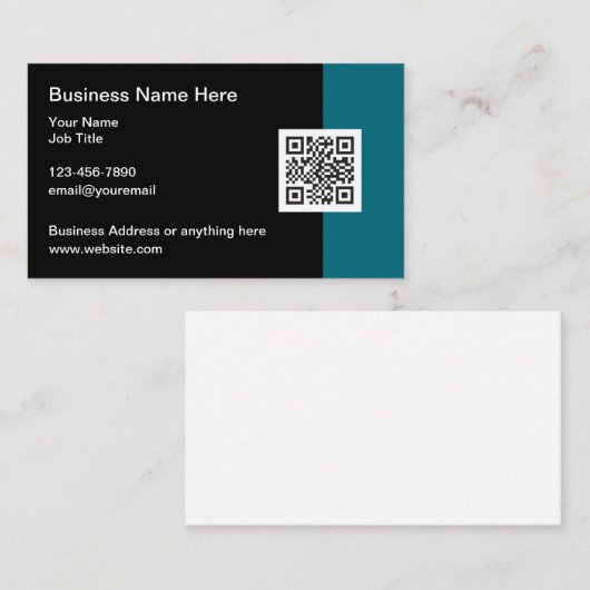 Cool-moderne QR-Code-Visitenkarten Visitenkarte (Vorne/Hinten)