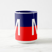 Cool Moderne Rot-Weiß- und Blaumonogramm Tasse (Zentrum)