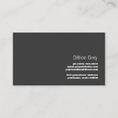 Cool-Moderne Schwarz/Gold-Minimalistin Visitenkarte (Rückseite)