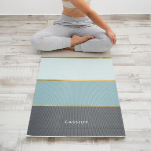 Cool Moderne Streifen Personalisiert Yogamatte