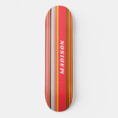 Cool Moderne Streifen Personalisierter Individuell Skateboard (Vorderseite)