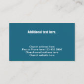 Cool Moderner, einzigartiger Christlicher KirchenP Visitenkarte (Rückseite)