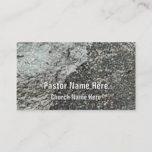 Cool Moderner Rock Granite Christlicher KirchenPas Visitenkarte (Vorderseite)