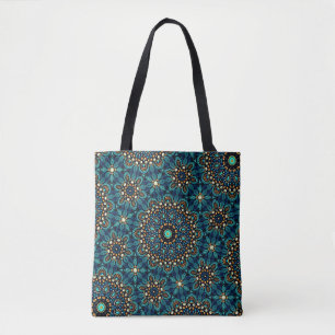Cool Modernes, Aquamarines Abstraktes Dot Art Must Tasche