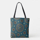 Cool Modernes, Aquamarines Abstraktes Dot Art Must Tasche (Rückseite)
