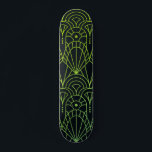 Cool Modernes Art Deco Schwarzes Muster Skateboard<br><div class="desc">Das coole Design-Skateboard im Art Deco Green Black Pattern zeichnet sich durch ein grün-artiges Deko-Muster auf schwarzem Hintergrund aus. Entworfen von ©Evco Studio www.zazzle.com/store/evcostudio</div>