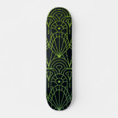 Cool Modernes Art Deco Schwarzes Muster Skateboard (Vorne)