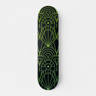 Cool Modernes Art Deco Schwarzes Muster Skateboard