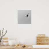 Cool Modernes B&W fliegender Vogel, einfach modern Poster (Küche)