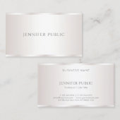 Cool Modernes Berufliches Design Eleganter Glamour Visitenkarte (Vorne/Hinten)