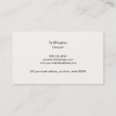 Cool Modernes geometrisches Abstrakt Visitenkarte (Rückseite)