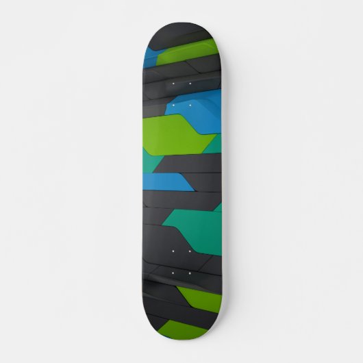 Cool Modernes geometrisches Abstraktes Muster Skateboard (Vorne)