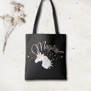 Cool Modernes Schwarzes Magisches Einhorn Tasche