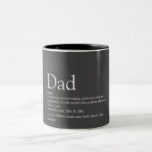 Cool-Modernes Vater Definition Sprichwort Zweifarbige Tasse (Mittel)