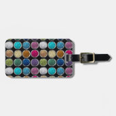 cool modische, farbenfrohe Glitzer-Augenschatten Gepäckanhänger (Vorderseite horizontal)