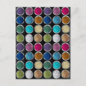 cool modische, farbenfrohe Glitzer-Augenschatten Postkarte (Vorderseite)