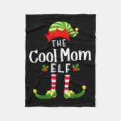 Cool Mom Christmas Elf Matching Pajama X-mas Party Fleecedecke (Vorderseite)