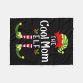 Cool Mom Christmas Elf Matching Pajama X-mas Party Fleecedecke (Vorderseite (Horizontal))