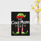 Cool Mom Christmas Elf Matching Pajama X-mas Party Karte (Gelbe Blume)