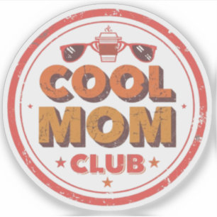 Cool Mom Club Retro-Abzeichen-Logo Aufkleber
