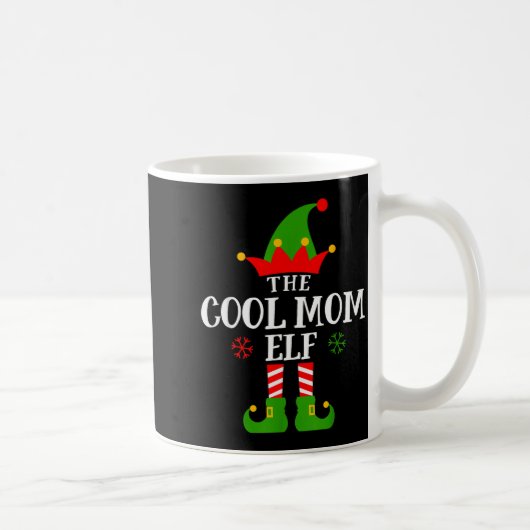 Cool Mom Elf Funny Matching Family Christmas Pajam Kaffeetasse (Rechts)